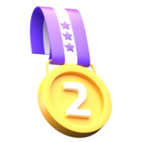 ilustração de ícone de medalha 3D png