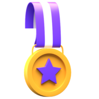 ilustração de ícone de medalha 3D png