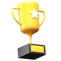 ilustração de troféu 3D png