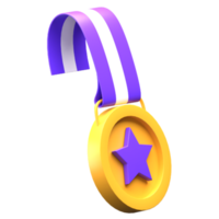 ilustração de ícone de medalha 3D png