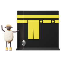 ein Schaf, das in der Nähe von Kaaba steht png
