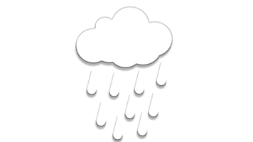 download grátis ícone de gotas de chuva de nuvem branca