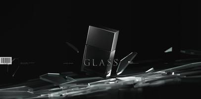 Elegant product presentation scene template with realistic shattered glass in motion vector