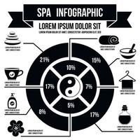 Spa infographic, simple style vector