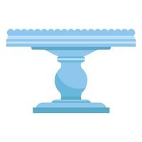 Cake stand in flat icon style. Empty tray for fruit and desserts. Vector illustration