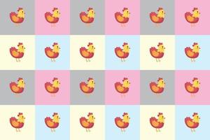 Print vector rooster seamless pattern background for fabric
