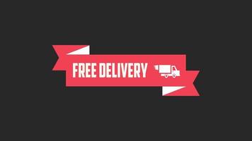 free delivery fast delivery buy now word animation motion graphic video with Alpha Channel, transparent background use for website banner, coupon,sale promotion,advertising, marketing 4K Footage