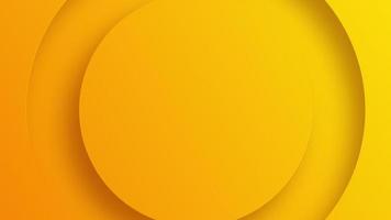 fundo de movimento de círculo de cor amarela estilo 3d video
