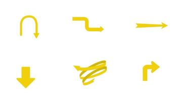 conjunto de elemento de diseño de signo de flechas animadas video