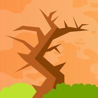 illustration design of a dry tree without leaves vector