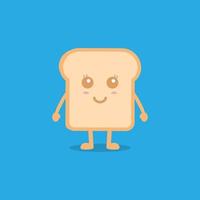 Bread cartoon character mascot. suitable for any children product vector