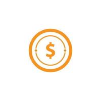 Dollar coin icon. suitable for business and financial activities. vector