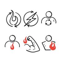 hand drawn metabolic icon illustration related vector