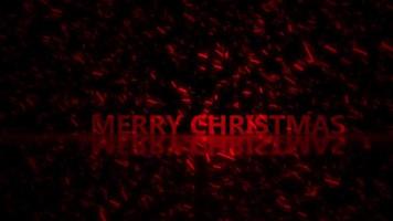 marry christmas and happy new year with red Fireworks flying video