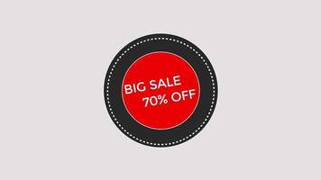 Big Sale 70 Off-Motion-Grafikvideo mit transparentem Alphakanal-Hintergrund. Verkaufsförderung, Werbung, Marketing, Website. video