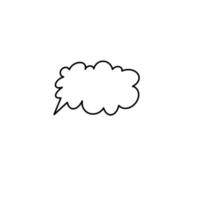 Speech bubble in the form of cloud vector