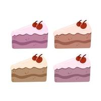 Set of cakes vector
