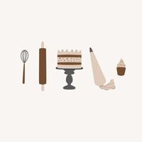 Set of confectionary object vector