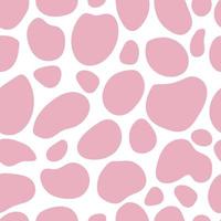 Abstract pink blots on white background, seamless pattern vector