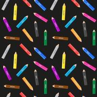 Pencil seamless pattern. Black background. Graphic design. vector