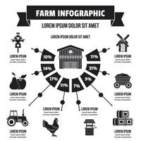 concepto de infografía agrícola, estilo simple vector