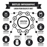 concepto infográfico de los beatles, estilo simple vector