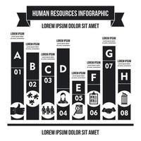 Human resources infographic concept, simple style vector