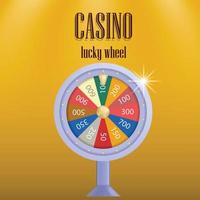 Casino lucky wheel concept background, realistic style vector