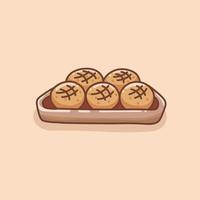 dibujado a mano ilustración de galletas de chocolate vector