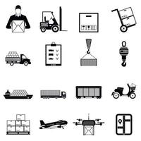 Logistics simple icons vector