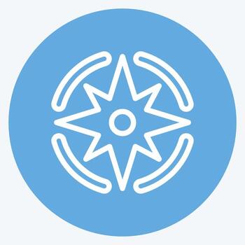 icono de navegación. adecuado para el símbolo de inicio. estilo de ojos azules. diseño simple editable. vector de plantilla de diseño. ilustración sencilla