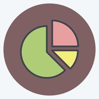 Icon Analytics. suitable for Startup symbol. color mate style. simple design editable. design template vector. simple illustration vector