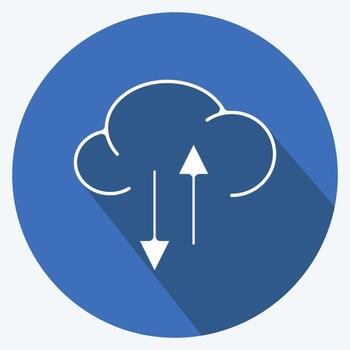 Icon Sync. suitable for Startup symbol. long shadow style. simple design editable. design template vector. simple illustration vector