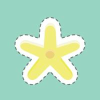 Sticker line cut Starfish. suitable for seafood symbol. simple design editable. design template vector. simple illustration vector