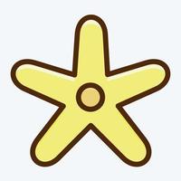 Icon Starfish. suitable for seafood symbol. flat style. simple design editable. design template vector. simple illustration vector