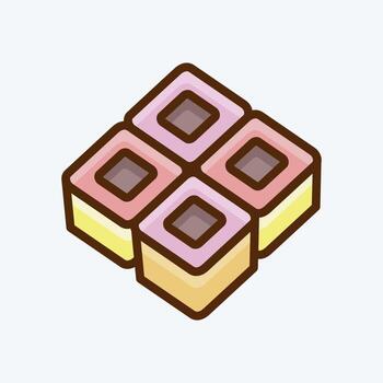 Icon Sushi Rolls. suitable for Japanese symbol. flat style. simple design editable. design template vector. simple illustration vector