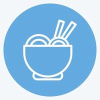 icono de ramen. adecuado para el símbolo japonés. estilo de ojos azules. diseño simple editable. vector de plantilla de diseño. ilustración sencilla