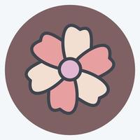 icono de sakura. adecuado para el símbolo japonés. estilo compañero de color. diseño simple editable. vector de plantilla de diseño. ilustración sencilla