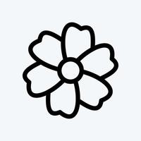 Icon Sakura. suitable for Japanese symbol. line style. simple design editable. design template vector. simple illustration vector