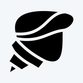 Icon Conch. suitable for seafood symbol. glyph style. simple design editable. design template vector. simple illustration vector