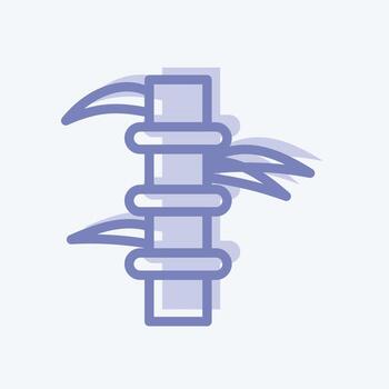 icono de bambú. adecuado para el símbolo japonés. estilo de dos tonos. diseño simple editable. vector de plantilla de diseño. ilustración sencilla