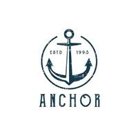 Acnhor logo classic template vector