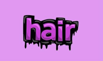 HAIR writing vector design on pink background
