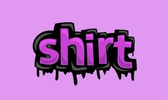 SHIRT writing vector design on pink background