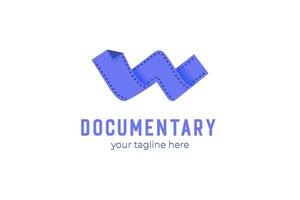 Documentary letter W Media logo template vector