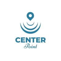 Center point logo template vector