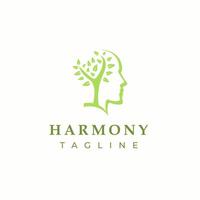 Haromony logo nature modern vector