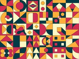 Geometric artwork design with simple shapes and figures.Perfect for web banner, business presentation, branding package, fabric print.Abstract pattern with geometrical form. vector