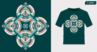 diseño de patrón étnico geométrico para camiseta. tela azteca alfombra mandala ornamento chevron textil decoración. adecuado para negocios e impresión vector