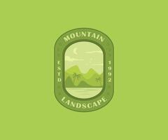 montaña logo paisaje moderno vector